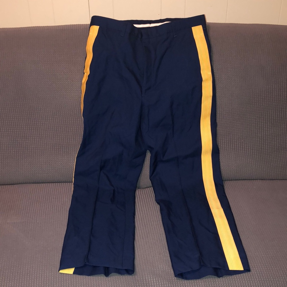 Defense Logistics Agency Blue and Gold Stripe Pants